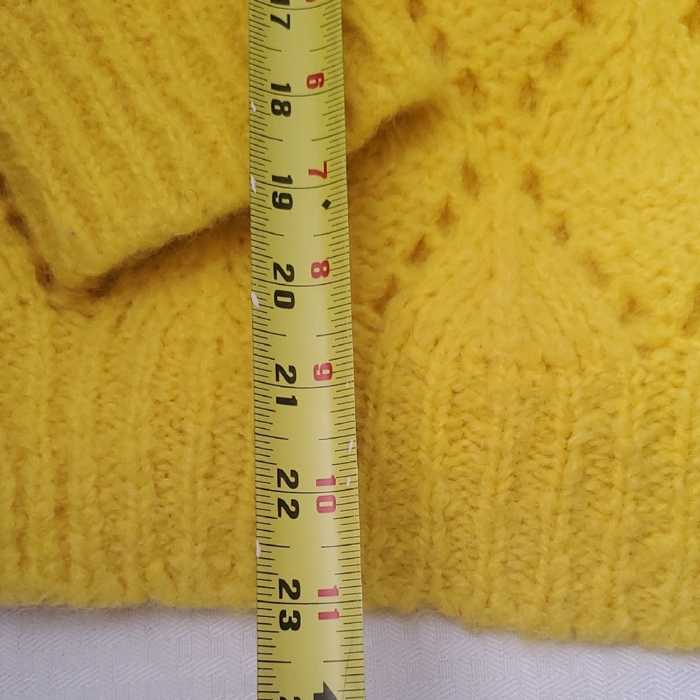 Sleeping On Snow Sunny Yellow Women's Knit Sweater - Picture 11 of 15